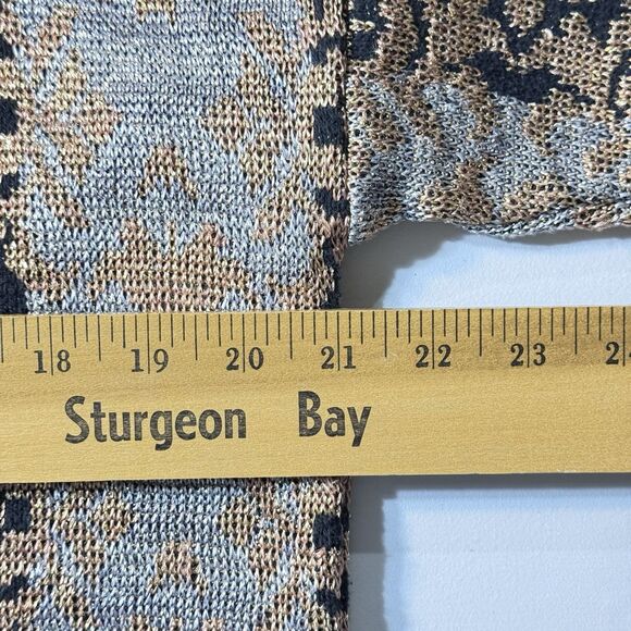 VTG 90s COMPAGNIE INTERNATIONALE EXPRESS Sparkly Lurex Long Sweater Size L USA - Picture 5 of 7